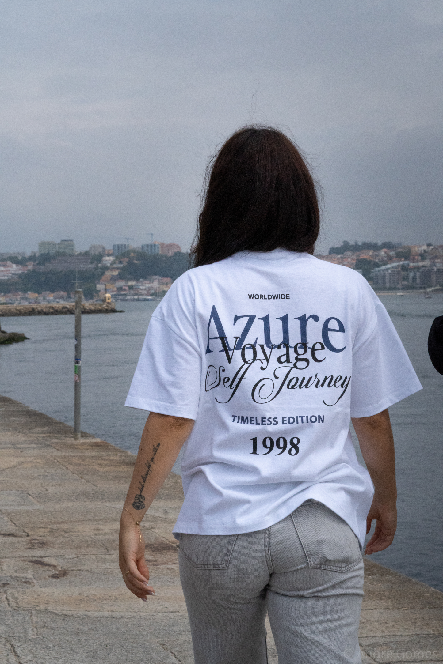 Azure Voyage White T-shirt