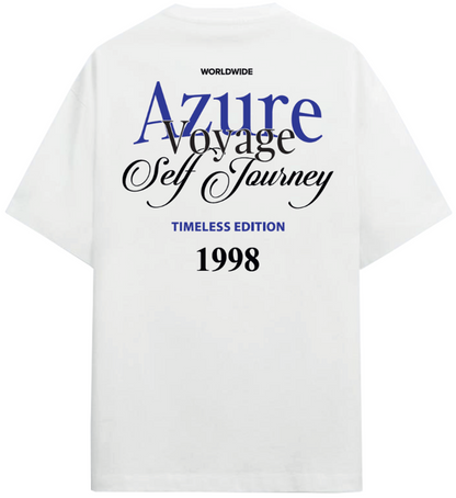 Azure Voyage White T-shirt