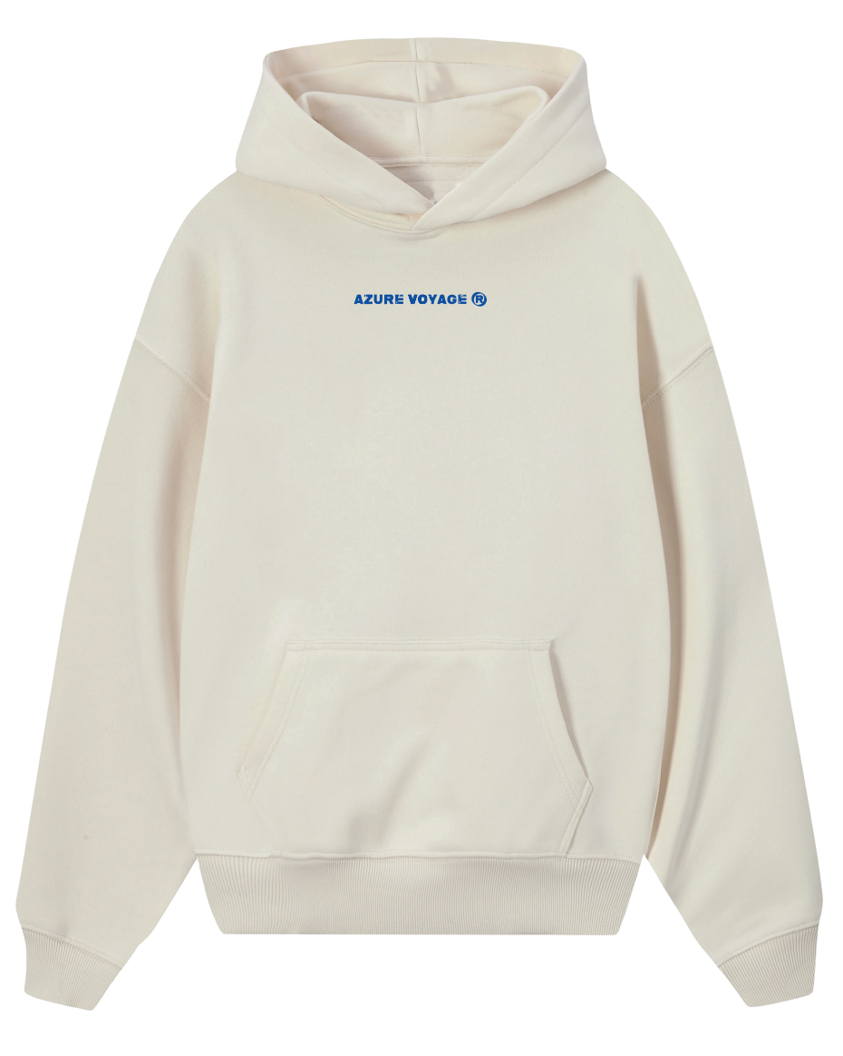 Azure Voyage Beige Hoodie