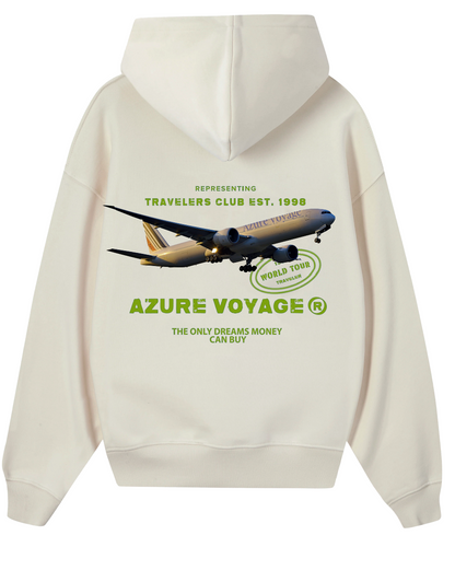 Azure Voyage Beige Hoodie