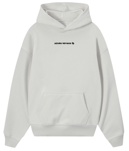 Azure Voyage White Hoodie